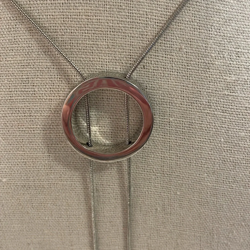 Alfani modern adjustable silver and pearl necklace - Picture 3 of 5